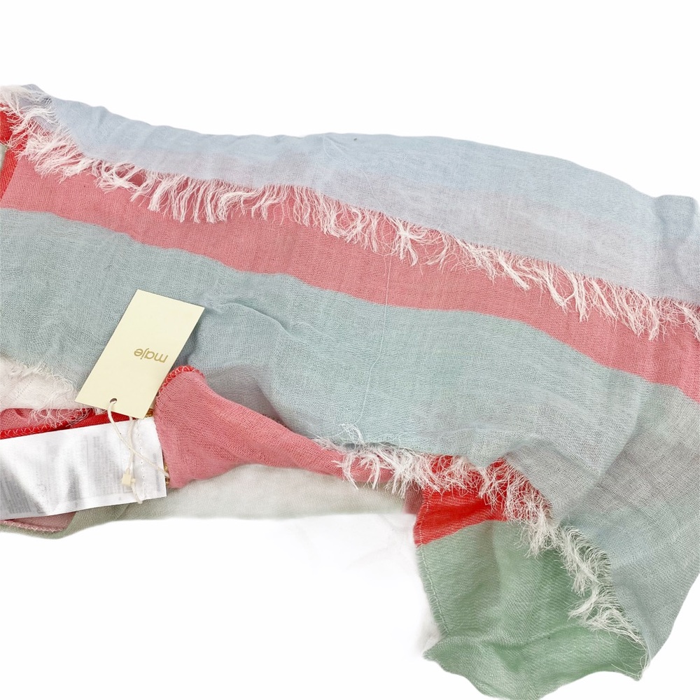 NWT MAJE Paris Multicolored Wrap Scarf Poncho - Picture 5 of 5